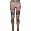 Leggings URBAN CLASSICS "Urban Classics Damen Ladies Camo Tech Mesh Leggings", Damen, Gr. XS, US-Größen, rot (rotwood camo), 77% Polyester, 23% Elasthan, skinny fit, Hosen
