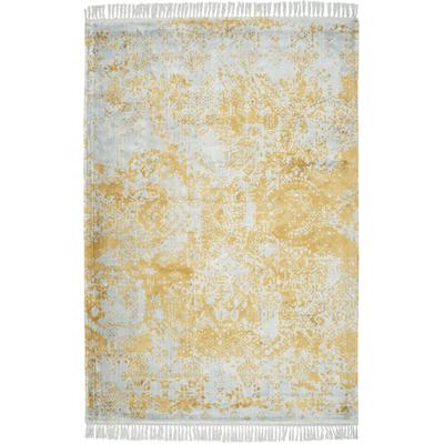 Teppich PADIRO "Dolce Vita 325", grau (grau, gold), B:160cm H:10mm L:230cm, Viskose, Teppiche, Modern bedrucktes Unikat, Trendige Verwaschung Image