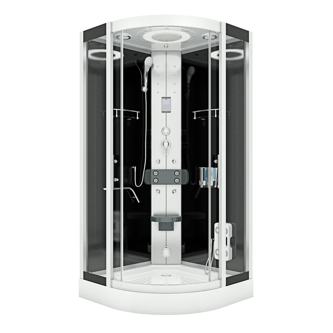 AcquaVapore Dampfdusche Duschkabine Sauna Dusche D58-23T2 100x100 cm ohne 2K Scheiben Versiegelung Image