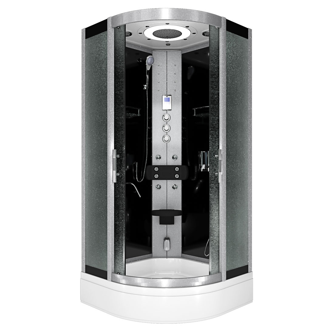 AcquaVapore Dampfdusche Duschkabine Sauna Dusche D58-63M3-EC 100x100 cm mit 2K Scheiben Versiegelung Image