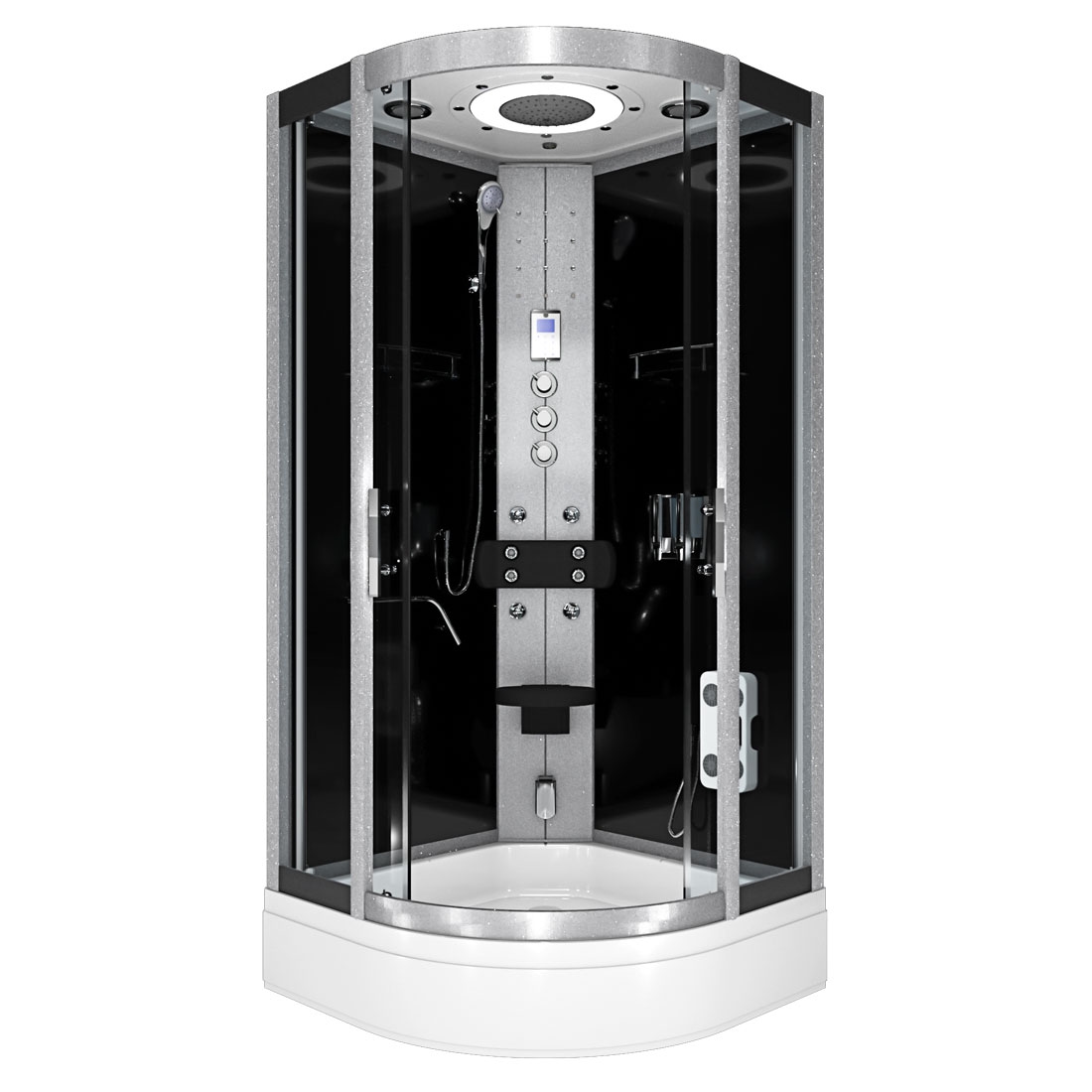 AcquaVapore Dampfdusche Duschkabine Sauna Dusche D58-63T3 100x100 cm ohne 2K Scheiben Versiegelung Image