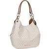 Michael Kors Handtasche Lillie Large Chain Shoulder Tote MK Signature Vanilla/Acorn Nude Damen
