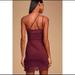 Free People Dresses | Free People Premonitions Bodycon Lace Burgundy Wine Mini Dress Small New | Color: Purple/Red | Size: S