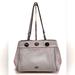 Coach Bags | Coach New York 20165 Edie Turnlock Leather Carryall Satchel Shoulder Purse Gray | Color: Gray | Size: Os