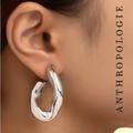 Anthropologie Jewelry | Anthro Chunky Pear-Shaped Geometric Earrings | Color: Silver | Size: Os