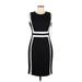 Calvin Klein Casual Dress - Bodycon: Black Graphic Dresses - New - Women's Size 6