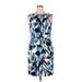 Jessica Howard Casual Dress - Sheath: Blue Print Dresses - Women's Size 14