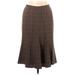 Dolce & Gabbana Casual Fit & Flare Skirt Long: Brown Plaid Bottoms - Women's Size 46