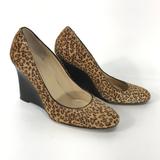 Kate Spade Shoes | Kate Spade Shoes Womens 6.5 Animal Print Wedge Pumps Leopard Calf Hair Round Toe | Color: Black/Brown | Size: 6.5