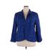 Lafayette 148 New York Jacket: Blue Argyle Jackets & Outerwear - Women's Size 18