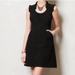 Anthropologie Dresses | Anthropologie Size 6 Black Tabitha Textured Ruffle Dress Front Pockets | Color: Black | Size: 6