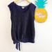 Anthropologie Tops | Anthro | Vanessa Virgina|Navy Lace Tie-Waist Top-M | Color: Blue | Size: M