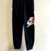 Nike Bottoms | Air Jordan Joggers (Youth Size M) Boys Athletic Black Basketball Sweatpants | Color: Black/Red | Size: Mb