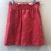 J. Crew Skirts | J. Crew Red Linen Blend Skirt With Elastic Waist, Pockets, Fully Lined Size 0 | Color: Red | Size: 0