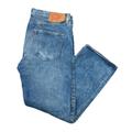 Levi's Jeans | Levis 501 Jeans Mens 36x30 Blue Acid Wash Distressed Button Fly Denim Pants | Color: Blue | Size: 36