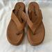 Free People Shoes | Free People Tan Leather Haven Platform Thong Sandal | Color: Tan | Size: 38