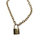 Louis Vuitton Jewelry | Authentic Louis Vuitton Bronze Padlock & Key 18k Gold Plated Cable Link Necklace | Color: Gold | Size: Os