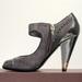 Louis Vuitton Shoes | Louis Vuitton Gray Suede Maryjane Heels | Color: Gray/Silver | Size: 9