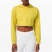 Lululemon Athletica Tops | Lululemon All Yours Cropped Hoodie Sweatshirt Stretch French Terry In Soleil | Color: Yellow | Size: 6