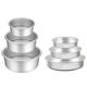 Lckiioy 3Pcs Stainless Steel Round Cake Pan Baking Tier Cake Pans Set with 3Pcs Round Cake Mold Bakeware and Removable Base