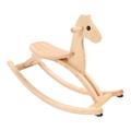 Wooden Horse Toy, Rocking Horse Chair Safe and Reliable Durable Oak Wood for Early Education (Original Wood Color)