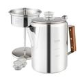 Zunedhys Coffee Pot Percolator Coffee Pot Coffee Percolators Stovetop for Camping Stainless Steel Coffee Maker Camping Outdoors 9 Cup