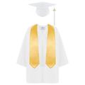 Feelcrag Unisex Graduation Gown Cap Tassel Set Graduation Gown College Teen Outfit Tassel Cap for Preschool Primary School Ceremony Tassel Kids and Red with Girl Inch Children 4 PCS