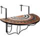 TecTake 800570 Foldable Balcony Table Mosaic, Suspended Table with Tabletop made of mosaic of stones, (Terra-White | no. 402774)