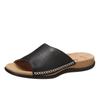 Pantolette GABOR, Damen, Gr. 45 (10), schwarz, Leder, klassisch, Schuhe, Sommerschuh, Schlappen mit Best Fitting, Topseller