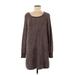 American Eagle Outfitters Casual Dress - Sweater Dress: Brown Marled Dresses - Women's Size Medium