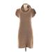 Sweater Project Casual Dress - Popover: Brown Tortoise Dresses - Women's Size Medium