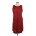 Lafayette 148 New York Casual Dress - Sheath: Burgundy Dresses - Women's Size 8