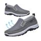 Outdoor Trainers Loafers Work Shoes Non-Slip Mesh Lining Mens Casual Slip on Shoes Slip ons for Men Lightweight Trainers Men Arch Support Shoes Wide Foot Shoes,Gray,39/245mm
