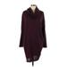 Old Navy Casual Dress - Sweater Dress: Burgundy Dresses - Women's Size Large