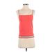 Nike Active Tank Top: Orange Stripes Activewear - Women's Size Small