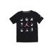 Air Jordan Short Sleeve T-Shirt: Black Tops - Kids Girl's Size Medium