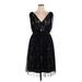 Adrianna Papell Cocktail Dress: Black Dresses - Women's Size 14