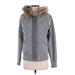 Eddie Bauer Zip Up Hoodie: Gray Tops - Women's Size Small