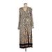 H&M Casual Dress: Tan Snake Print Dresses - Women's Size 6