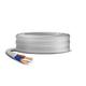 Primes DIY 2 Core Round White Flex Flexible Cable, stranded electrical copper wire, Insulated Flexible PVC Wire, Stranded Wire High Temperature Resistance, 3182Y BASEC Approved 1.5mm(30 Meter)