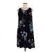 Old Navy Casual Dress - Shift: Black Floral Dresses - Women's Size X-Large