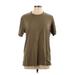 Rag & Bone Short Sleeve T-Shirt: Brown Solid Tops - Women's Size Large