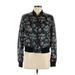 American Eagle Outfitters Windbreaker Jacket: Black Print Jackets & Outerwear - Women's Size Medium