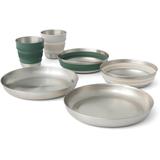 Sea to Summit Detour Stainless Steel Collapsible Dinnerware Set Multi 2P 6-Piece A1325