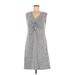 Eddie Bauer Casual Dress: Gray Marled Dresses - Women's Size Medium