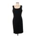 Lafayette 148 New York Casual Dress - Slip dress: Black Solid Dresses - Women's Size 8