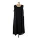 Jessica London Casual Dress - High/Low: Black Solid Dresses - Women's Size 32