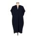 Vince. Casual Dress - Popover: Blue Solid Dresses - Women's Size Small