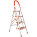 Step Ladder 4 Step Lightweight Folding Step Ladder Aluminum Step Stool with Widened Anti-Slip Strip Pedal Convenient Handgrip
