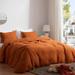 Duvet Cover Set with Buttons Closure Umber, 3-Pieces Soft Skin-Friendly Comforter Set